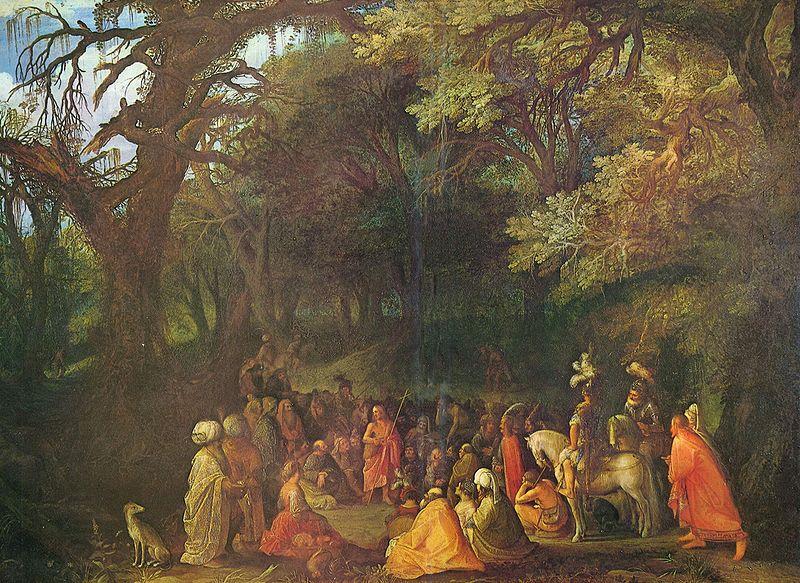 Adam  Elsheimer Predigt Johannes des Taufers oil painting picture
